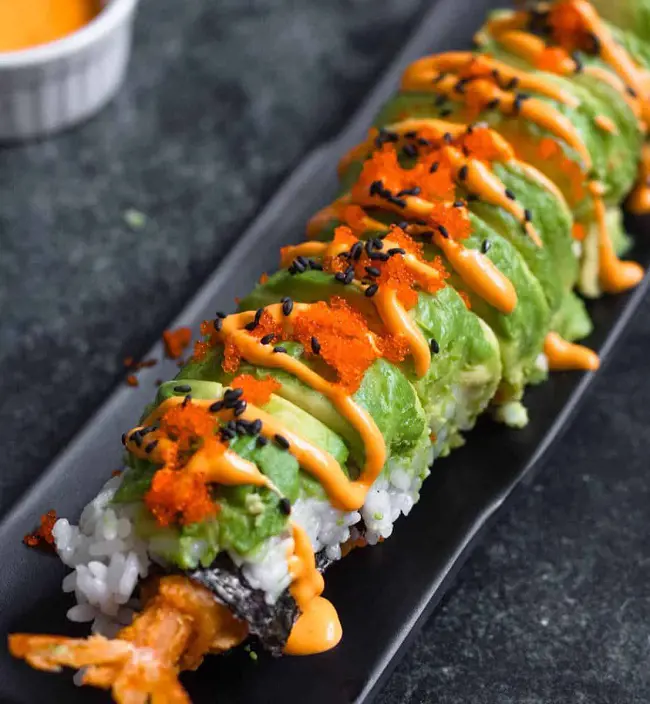 Dragon Roll is a fancy yet delicious sushi and excellent sushi to taste for beginners