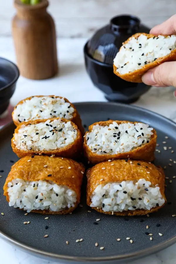 Inari Sushi is tucked inside the sweet and salty cover of deep-fried tofu