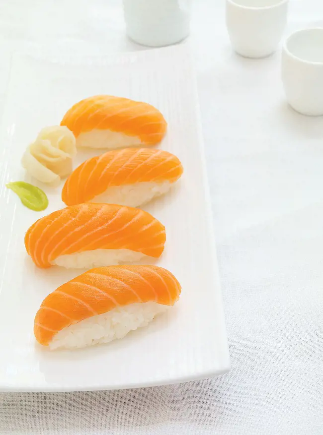 Nigri Sushi is a traditional type of Sushi that can be easily found in restaurants