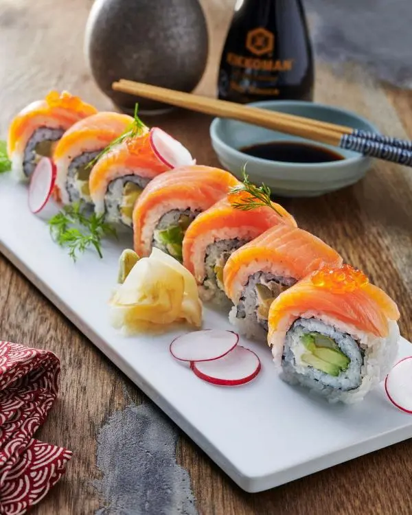 Salmon Sushi Roll falls under the category of Uramaki Sushi Roll