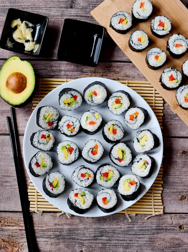 There are different varieties of sushi available in grocery store as well as restaurants